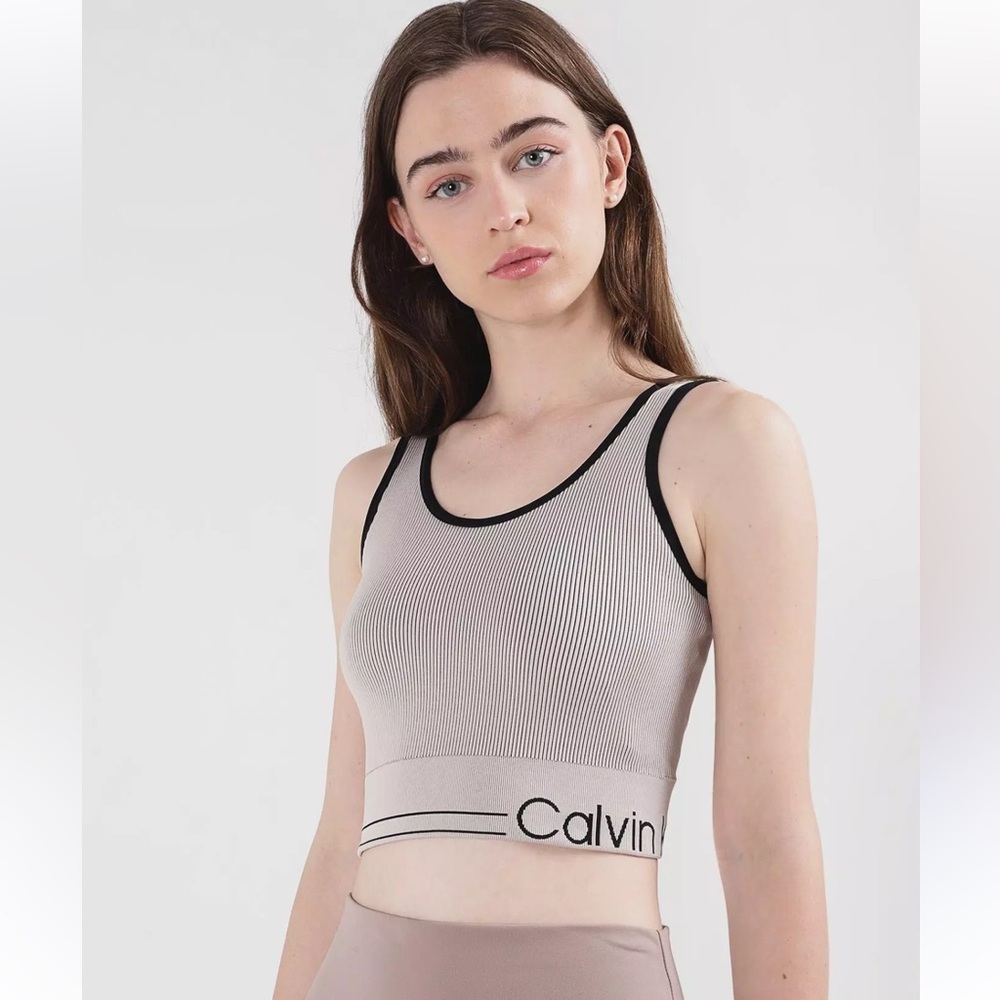 Calvin Klein Performance Ribbed Crop Top size xs